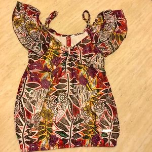 New Apple Bottoms Floral Print Top Size M